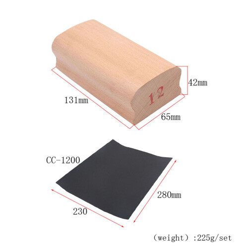 3Pcs Lightweight Wooden Sanding Blocks for Guitar Luthier Use Assorted 1