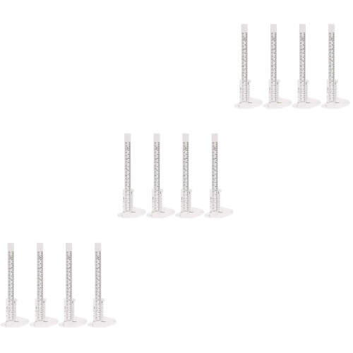 12Pcs White Mini Vernier Caliper Plastic Gauge for Precise Measurement 2
