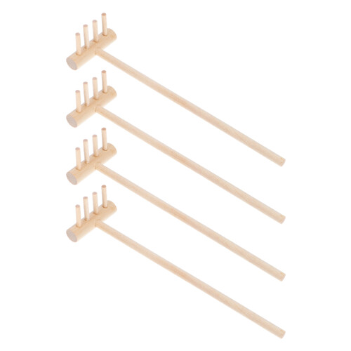 8 Pcs Mini Wooden Rake For Sand Table Micro Landscape Sandbox Diy Tool