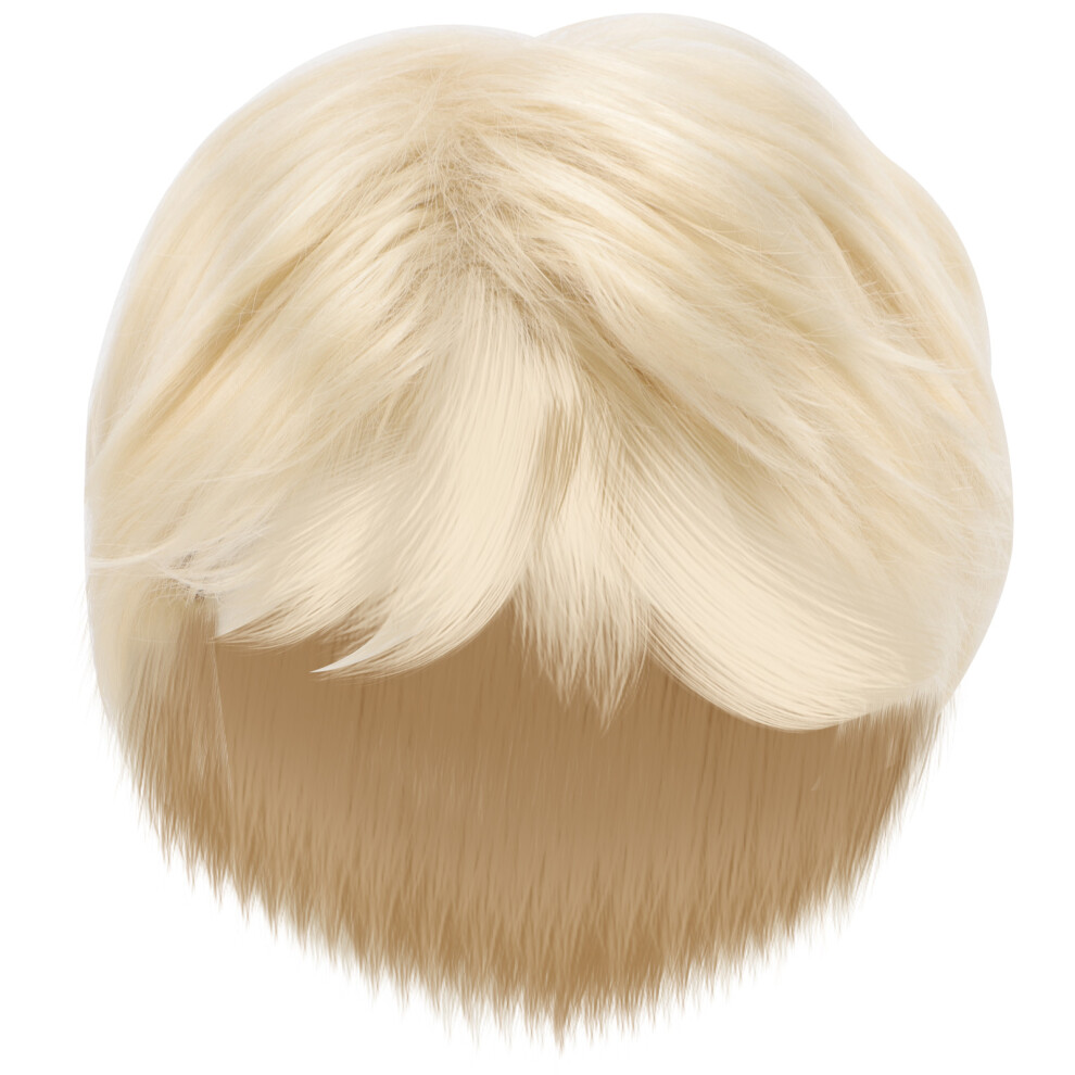 Villcase Unisex Golden 4Pcs Men Cosplay Wig Synthetic Hairpiece For Theater