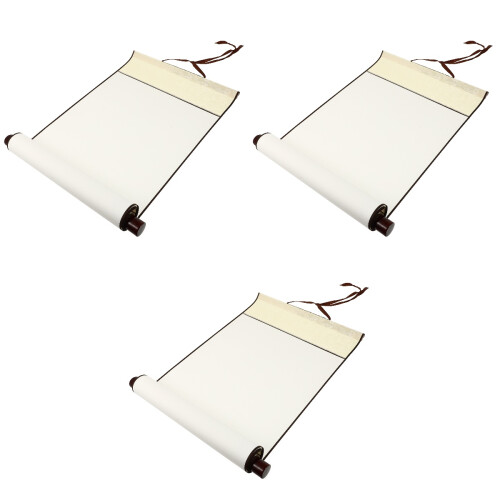 3Pcs Assorted Color Blank Calligraphy Scrolls Lightweight for Writing 2