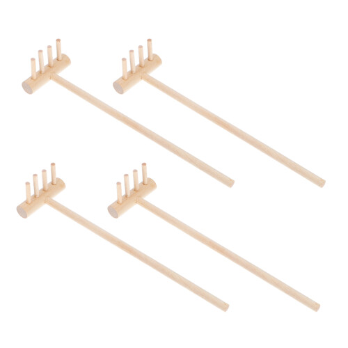 8 Pcs Mini Wooden Rake For Sand Table Micro Landscape Sandbox Diy Tool 1