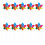 75Pcs Creative Plastic Windmill Toys Multi Colored Hexagonal for Kids 1