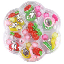 Kids Clip-on Fruit Earrings Multi Color Safe and Easy Wear