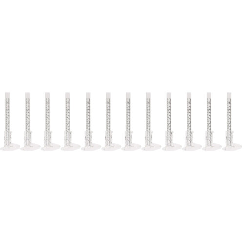 12Pcs White Mini Vernier Caliper Plastic Gauge for Precise Measurement 1