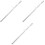 3Sets Easy Assembly Stainless Steel Flag Pole Set for 5