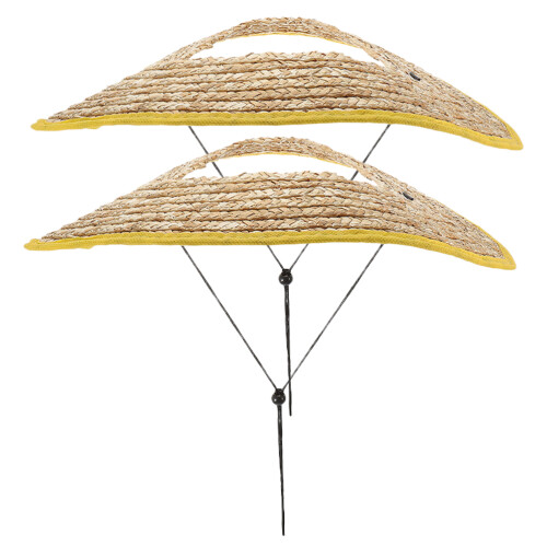 10 Pcs Hard Hat Sun Shade Construction Worker Straw Brim Wheat Straw