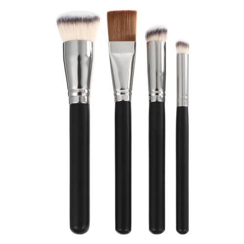 12Pcs Black Cosmetic and Makeup Brushes for Foundation, Concealer Use