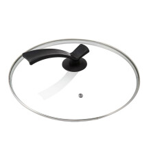 2Pcs Anti-Scald Pot Lid Tempered Glass Cover for Kitchen Use