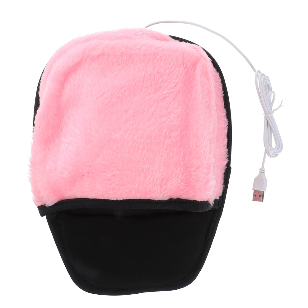 3Pcs Usb Electric Warm Mouse Pads Plush Mats Winter Hand Warmers Brown 3043883692624