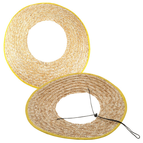 10 Pcs Hard Hat Sun Shade Construction Worker Straw Brim Wheat Straw 1