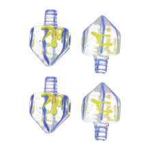 8St Glazen Hanukkah Dreidels Set Kleurrijk Traditionele Feestdecoratie
