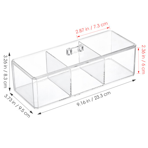 4Pcs Transparent Tea Bag Holder Organizer Box for Kitchen Storage 1