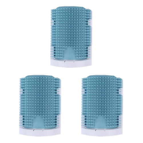 3Pcs Cat Self Groomer With Rubber Bristles Light Blue 1