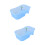 2Pcs Open Turtle Tank Sky-Blue Plastic Fish Tank Durable PP Material 7
