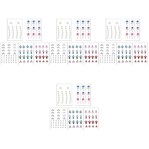 20Ensembles Stickers Auto-Adhésifs Pour , Yeux Et Corps 2