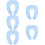 5Pièces Siège Portable Sky-Blue Confortable Lavable 7