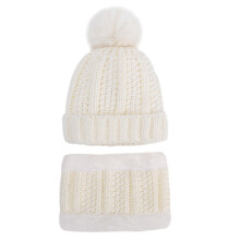 3Sets Kids Winter En Sjaal Wit