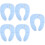 5Pièces Siège Portable Sky-Blue Confortable Lavable 3
