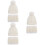 3Sets Kids Winter En Sjaal Wit 7