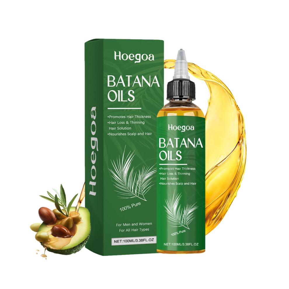 Hair Growth Oil with Palm Oil for Thicker Stronger Hair, Deep Scalp Nourishment, 3.38 fl oz
