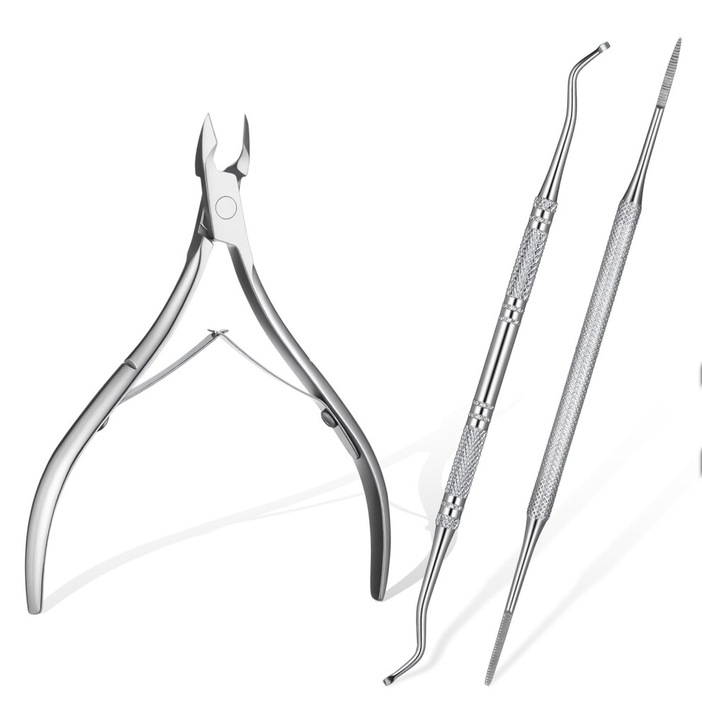 Ingrown Toenail Removal Kit 3pcs Stainless Steel Clippers File and Lifter Set for Precision Nail Care