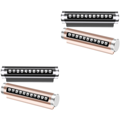 4Pcs Adjustable Aluminum Car Parking Cards Assorted Colors 2