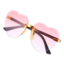2Paren Creatieve Roze Hartvorm Bril Kids Party Frameloze Eyewear