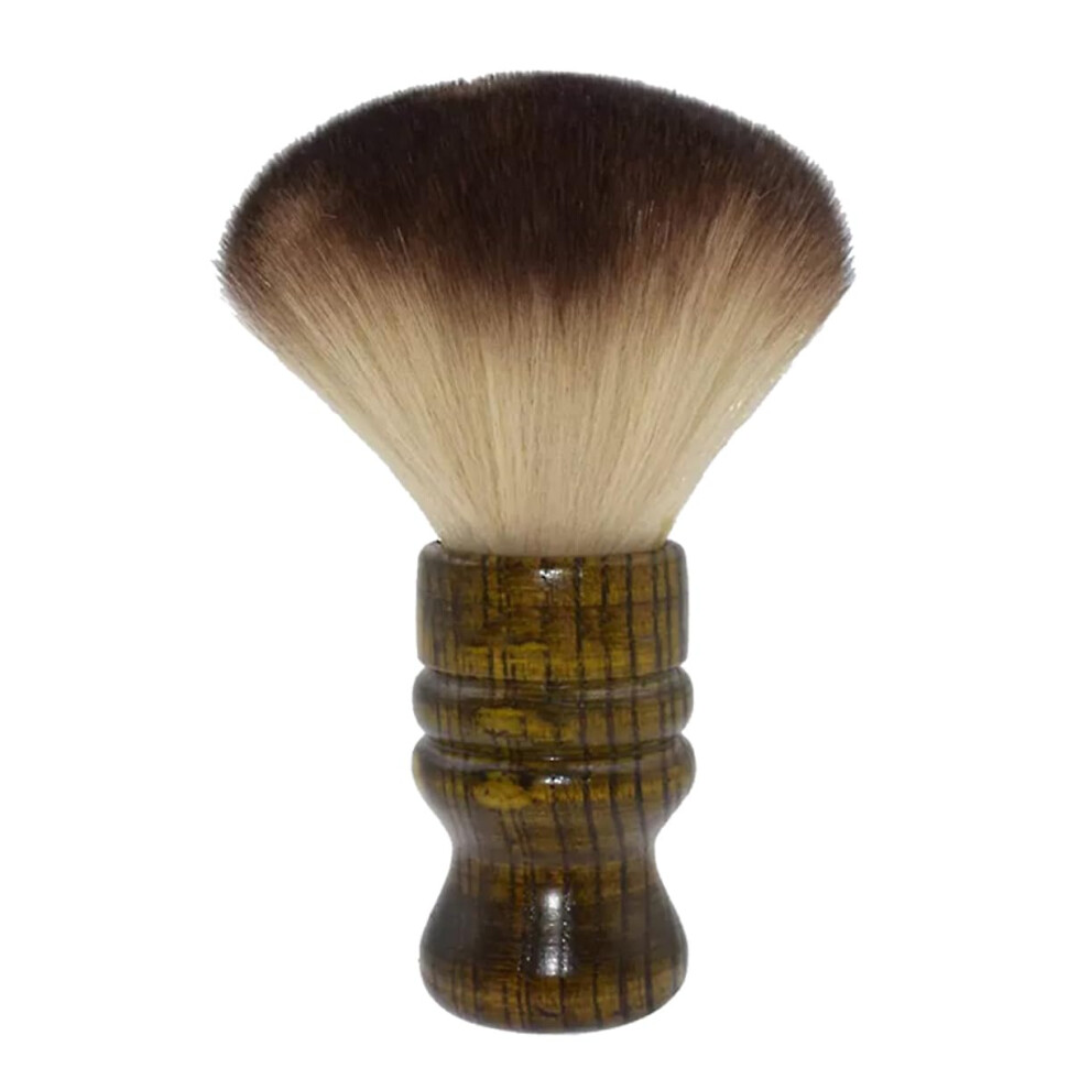 Hair Cutting Brush with Wooden Handle and Soft Nylon Bristles for Salon and Home Use