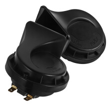 12V Loud Dual Tone Car Horn with Distinctive Snail Design for Cars, Motorcycles and Trucks