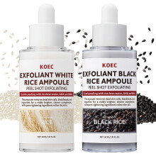 Face Exfoliating Serum Duo with Rice Enzyme Scrub and Niacinamide AHA BHA for Brightening Hydration