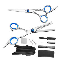 Professional Hair Cutting Scissors Set with Barber Scissors and Thinning Shears for Salon and Home