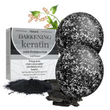 Hair Darkening Shampoo Bar for Grey Hair, Keratin Scalp Care and Regrowth, 2 Pack