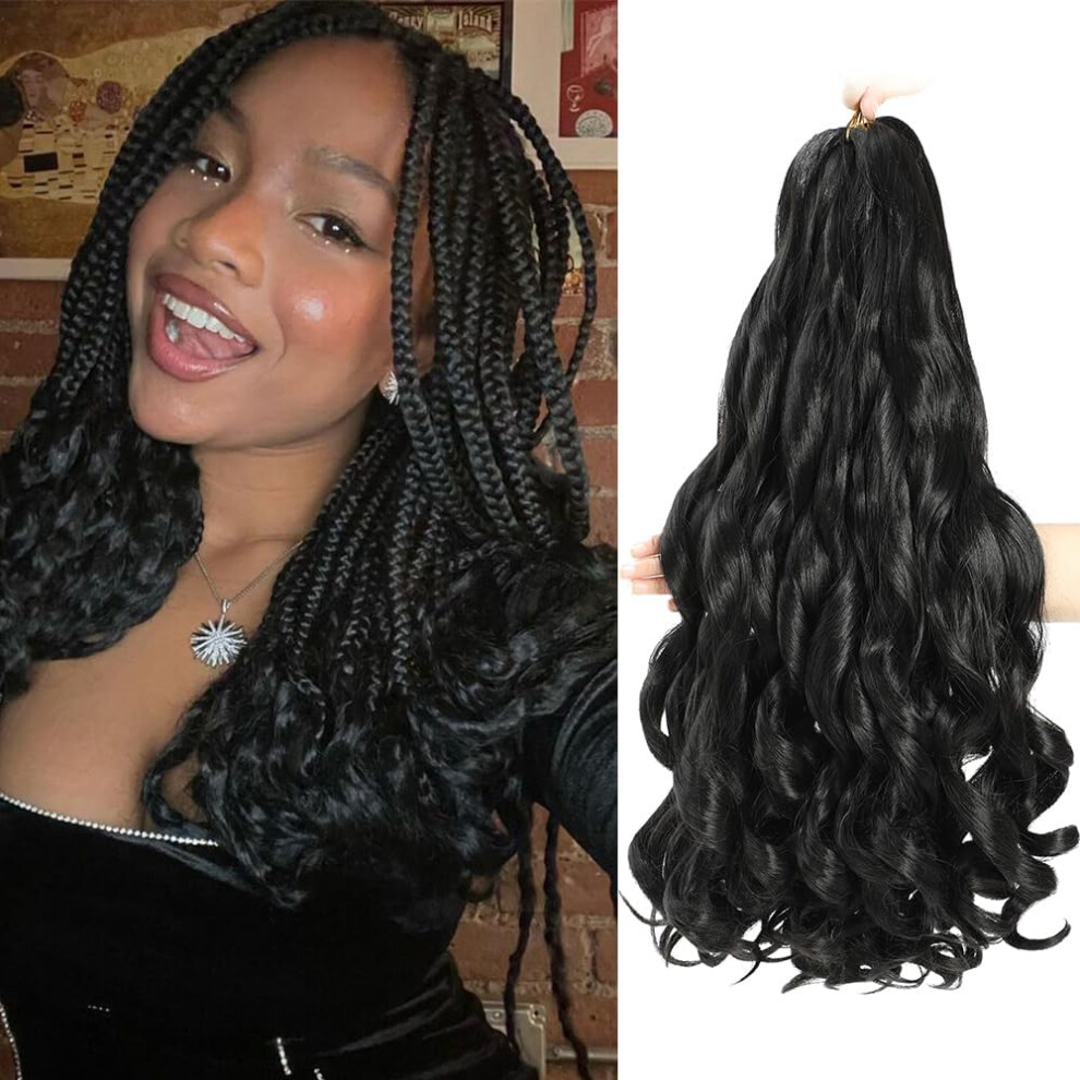 Unisex Black Prestretched Curly Braiding Hair 12 Inch 8 Packs 1B Loose Wavy Synthetic Extensions For Women