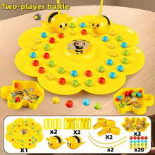 (As show, One size) Little Bumblebee Multifunctional Board Game Puzzle Fishing Toys Interactive Educational Toys For Kids Christmas Gift Family Game