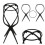 Foldable Plastic Wig Stand for Drying and Styling, Lightweight Mannequin Head Holder Black 5