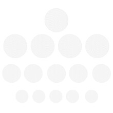 45Stk Runde Grid-Platten Weiß Für DIY Projekte
