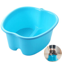 Foot Spa Soaking Bath Basin with Massage for Stress Relief and Pedicure Prep Blue