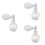 3Pièces Diffuseur Poudre Brillante Durable Facile À Appliquer 6