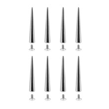 16Stk Punk Spikes Schraubnieten Silber Für DIY Ketten Schuhe Taschen