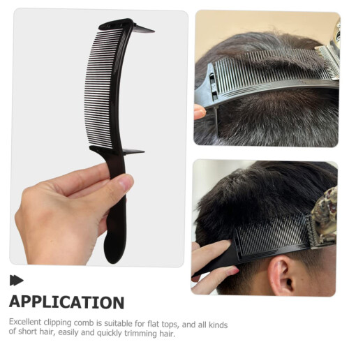 Professional Barber Comb for Men with Rounded Tooth Tips, No Hair Pull, Durable Plastic Design 2