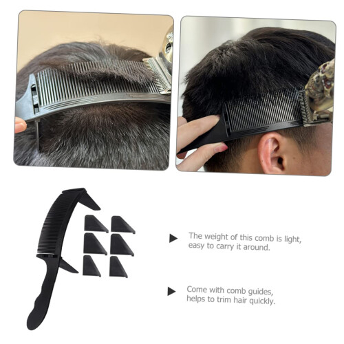 Professional Barber Comb for Men with Rounded Tooth Tips, No Hair Pull, Durable Plastic Design 1