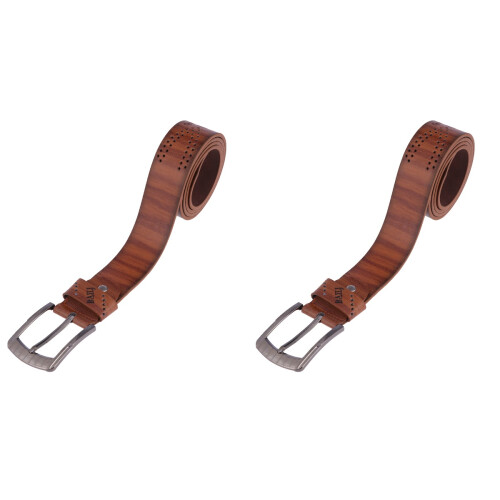 2Pièces Ceintures Cuir PU Style Rétro Et Design Ajouré 1
