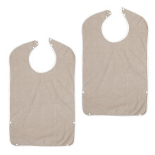 8Pcs Durable Reusable Brown Adult Bibs for Elderly Clothes Protection