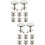 2Sets Weiß Manschettenknöpfe Set Haltbar Für Hemd 6