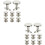 2Sets Weiß Manschettenknöpfe Set Haltbar Für Hemd 5