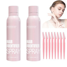 Dual Bottle Dermaplaning Spray for Precise Facial Hair Visibility and Even Shave Results