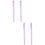 4Pièces Nail Art Violet Dotting Picker Durable 6