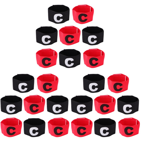 24Pièces Brassards Football Noir Durables 1