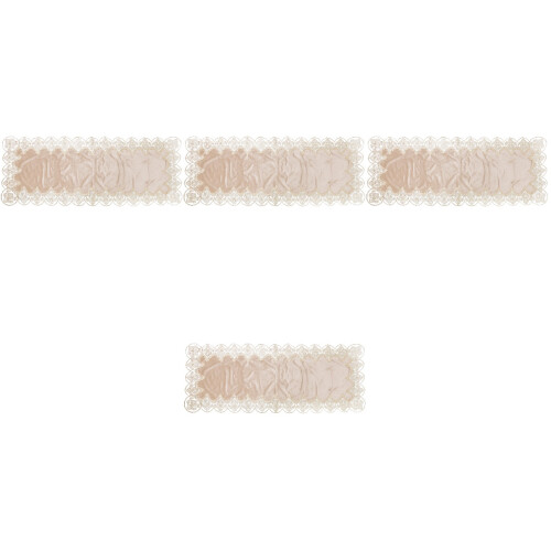 4Pièces Housse Brodée Beige Pour Piano Électronique Décor 1